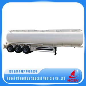 High-Quality 3 Axle Stainless Steel Tank Trailer for Dangerous Goods