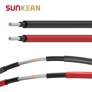DC 1500V 6AWG Solar Cable Featuring Black Xlpo Insulation and Tinned Copper