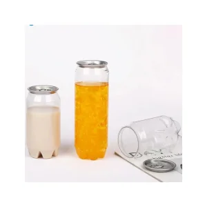 12oz Food Grade Pet Round Beverage Juice Drink Bottle with Aluminum Cap Plastic Bottle
