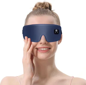 Cordless Heated Eye Mask Warm Eye Compress For Dry Eyes, Blepharitis, 1500mAh Rechargeable Battery And Washable Cover