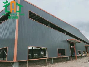 Prefabricated Commercial Warehouse Industrial Fabricated Workshop Prefab Office Farm Metal Shed Portal Frame Steel Structure Building