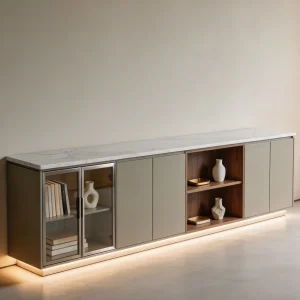 Italian Light Luxury Sideboard Buffet Cabinet
