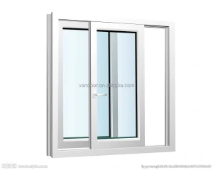 Soundproof Grey UPVC Sliding Windows