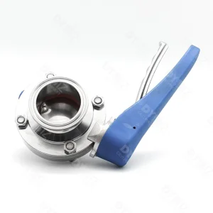 Sanitary Pneumatic Butterfly Valve with Wafer Type Design for Food &amp; Beverage Processing