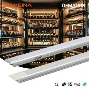 Recessed Liner Closet Lights Under Cabinet LED Strip Bar Lighting For Showcase Bookshelf Kitchen Shelves Light