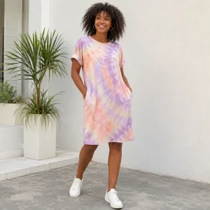 Vestido T-Shirt com Ombro Caído ODM