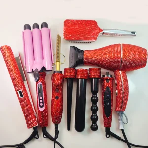 Electric Automatic Triple Barrel Ceramic PTC Hair Curling Tools Set 3/4/5/6pcs Home Use with LCD Display
