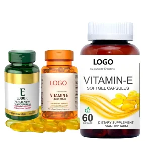 Vitamina E Natural Bom para a Pele Crescimento do Cabelo Suporte Antioxidante Suplemento