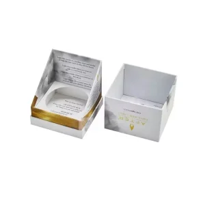 Caixa de Embalagem de Vela com Logo em Ouro Personalizado de Luxo para Natal, Caixa de Presente de Óleo Essencial, Caixa de Papelão Rígido 2 Peça Caixa de Perfume