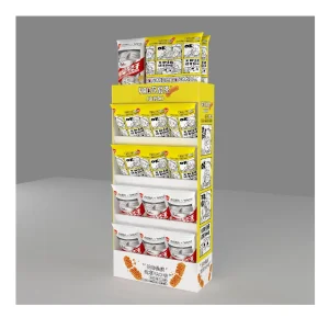 Durable Cardboard Display Rack for Supermarkets and Retail Stores
