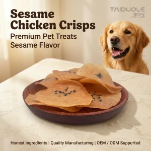 Wholesale Bulk Low Price Organic Black Sesame Chicken Crisps Chicken Treats Natural High-Protein Healthy Pet Snacks Factory
