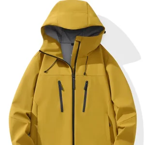 Outdoor Mountain Hooded Jacket for Women's Autumn Hiking and Mountaineering, Loose and Casual Top