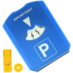 Car Accessories German Blue Plastic Parking Discs with Tire Tread Gauge Ice Scraper for Parking Time Limits in Certain Areas