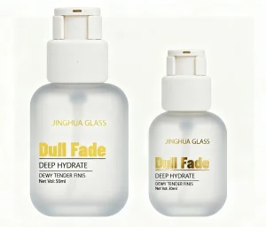 Custom Logo Matte Glass Lotion Pump Bottles