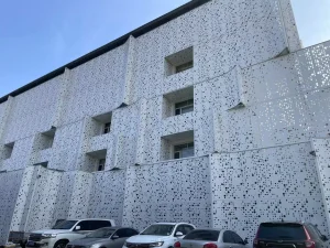 Metal Insulation Wall Cladding Aluminum Facade Perforated Panel Curtain Wall Facade System
