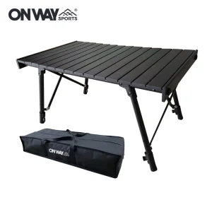 OnwaySports Outdoor Folding Table Foldable Picnic Road Trip Barbecue Table Egg Roll Camping Table
