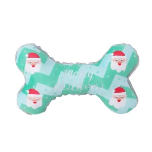 Custom Blue & Green Bone-shaped Plush Toy: A Delightful Companion for Pets Manufacturer, Manufacturers