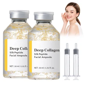 Deep Collagen Rapid Absorption Collagen Ampoule Non-Sticky Finish Silk Peptide Serum Wrinkle Smoothing Face Lifting Serum