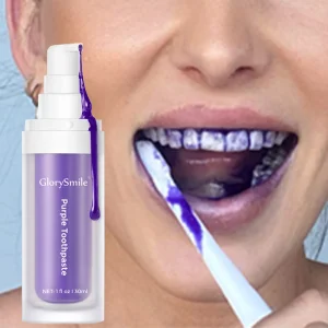 Glorysmile V34 Purple Toothpaste Teeth Whitening Brighten Teeth Remove Stain