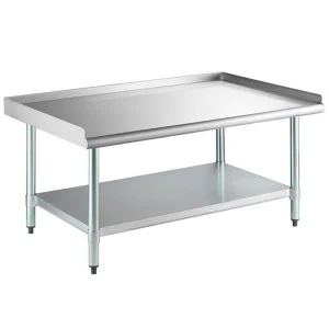 Customized American-Style Kitchen Worktable Stainless Steel Workbench with Square Leg Splashback Kitchen Equipment