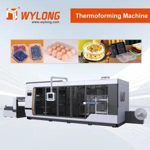 Energy-Efficient Plastic Thermoforming Press Automatic PS PP Pet Plastic Milk Coffee Water Lid Box Clamshell Egg Tray Container Making Thermoforming Machine