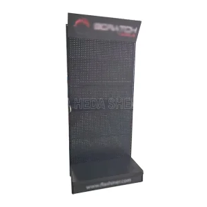 Promotional Floor Standing Metal Pegboard With Hook