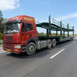 Luyi 8-Car Double Deck Multifunctional Trailer 3-Axle Auto Hauler Container Transport Semi Trailer