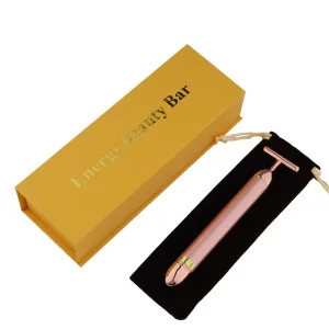Private Label Customized 24k Golden T-Shape Facial Roller Energy Beauty Bar Magic Facial Massager Beauty Roller for Face Lifting