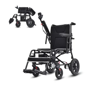Travel-Friendly Electric Wheelchair with Removable Battery and Compact Features