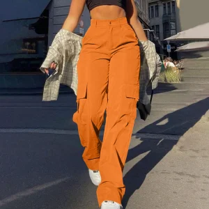 Women's Straight Loose Cargo Pants