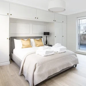 Muebles de melamina personalizados para el hogar y suite principal, muebles para hotel