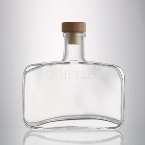 Wholesale 500ml flat shape clear liquor glass whisky bottle  Manufacturer, Manufacturers