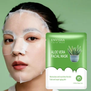 Private Label Natural Plant Beauty Skincare Masks Glycerin Repair Skin Damage Moisturizing Aloe Vera Face Whitening Sheet Mask