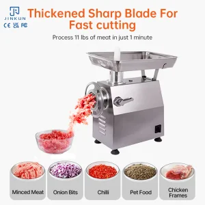 Electric Meat Processing Machine – 1100W Stainless Steel Grinder and Mincer for Kitchen or Restaurant