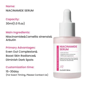 Tratamiento para el acné facial Reduce líneas finas arrugas manchas oscuras suero de niacinamida