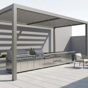 Isla de cocina exterior a medida