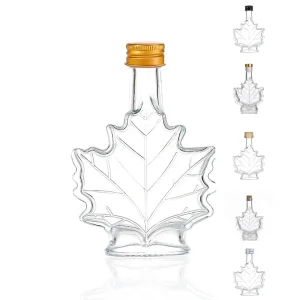 Wholesale Maple Syrup Leaf Shaped Empty Glass Bottles 50 ml 100 ml 250 ml  Manufacturer, Suppliers