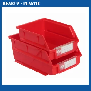 Heavy Duty Custom Small Large Wall Mounted Stackable Stack and Hang Warehouse System Plastic Storage Bin for Spares Parts/Screws/Hardware/Pharmacy/Garage Tool