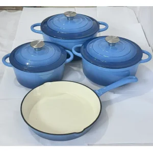Professional-grade Enamel Cast Iron Cooking Set