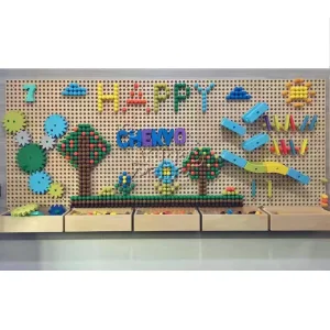 Children Educational EVA Blocks Wall Interactive Wall Game Mounted Sensory Wall Puzzle Brick Stem Toys For Preschool Playroom