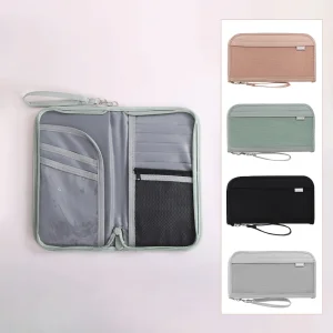 Billetera antirrobo de RFID personalizada, organizador de boletos de viaje, bolsa para pasaporte y tarjetas, impermeable