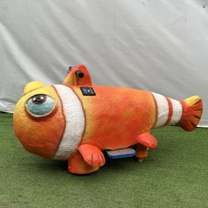 Customized Design Cartoon Nemo Animal Fish Equipment Baby Dinosaur Electric Scooter Toys for Kids Adventure Park