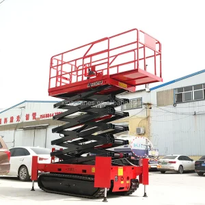 Outdoor Aerial Work Platforms Rough Terrain 300kg 6m 10m 12m 14m Self Propelled Electric Hydraulic Crawler Track Scissor Lift