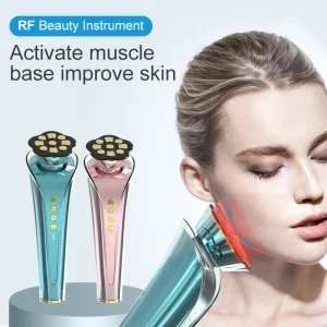 RF LED Red Light Therapy Skin Care Lifting Microcurrent Facial Beauty Device