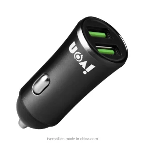Ivon Cc26 5V 2.1A Dual USB Ports Fast Charger Car Charger for Cell Phone Camera Tablets Laptops and More
