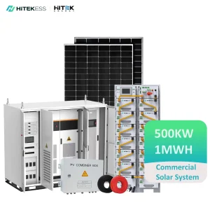 Conjunto Completo Hitekess Tudo em Um Armazenamento de Energia 250kwh 500kwh 1mwh 250 Kw 500kw Conjunto de Sistema Solar da China Kit off Grid Híbrido para Uso em Fazenda