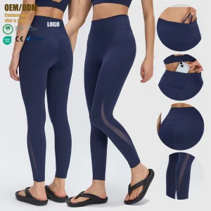 Tight Full Length Mesh Splicing Breathable Fitness Pants
