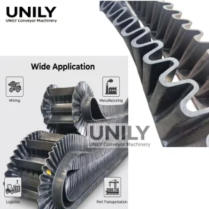 Custom Corrugated Sidewall Cleated High Angle Corrugated Sidewall Rubber Conveyor Belt With Cleats for Mining Bulk Material