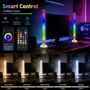 Smart Desktop Ambient Light with Music Sync 16 Million DIY Colors App &amp; Remote Control