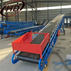 Outdoor Chevron Belt Mobile Conveyor for Wood Pellet and Manure Used